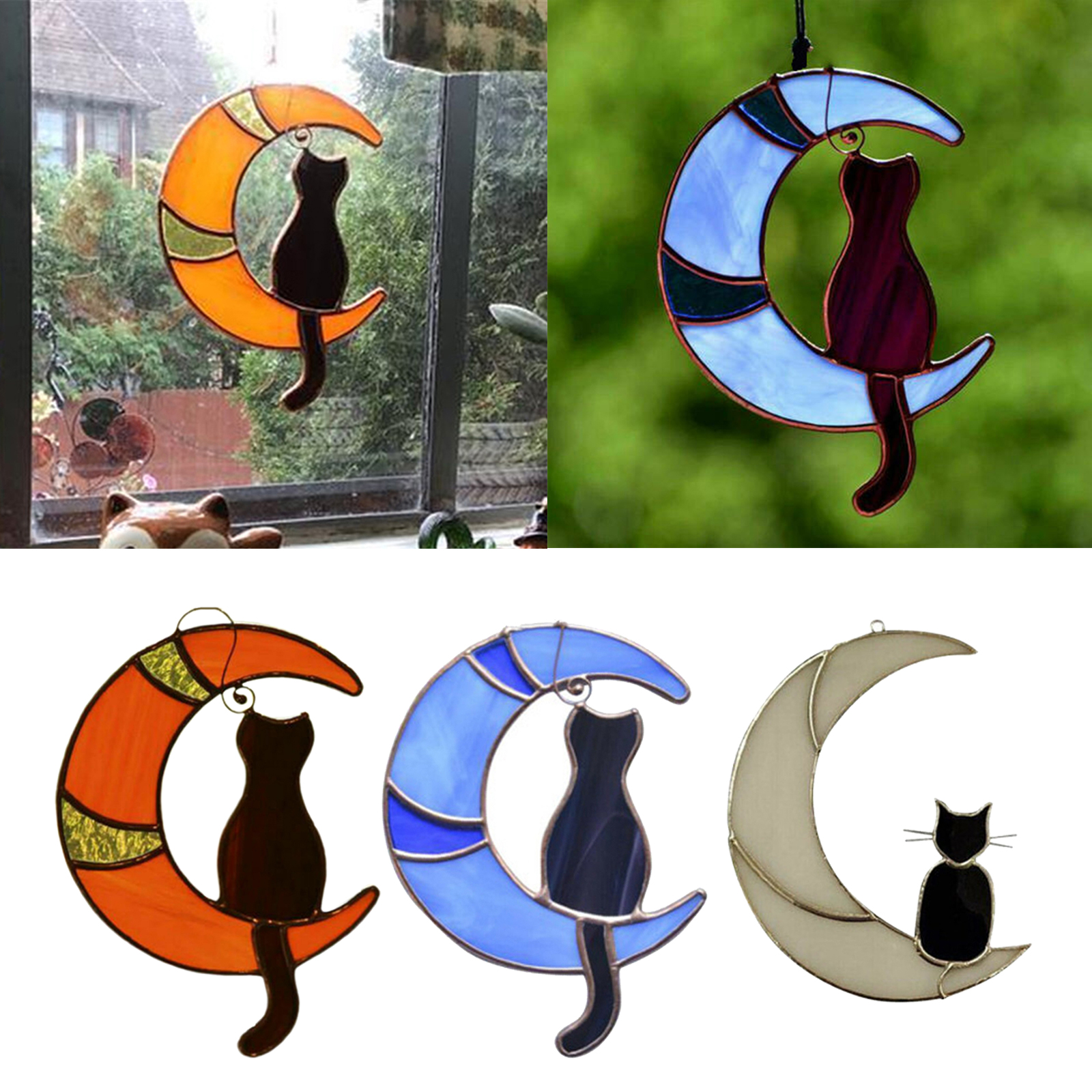 Acrylic Cat ing Suncatcher Decor Office Balcony Plants Tree Collections