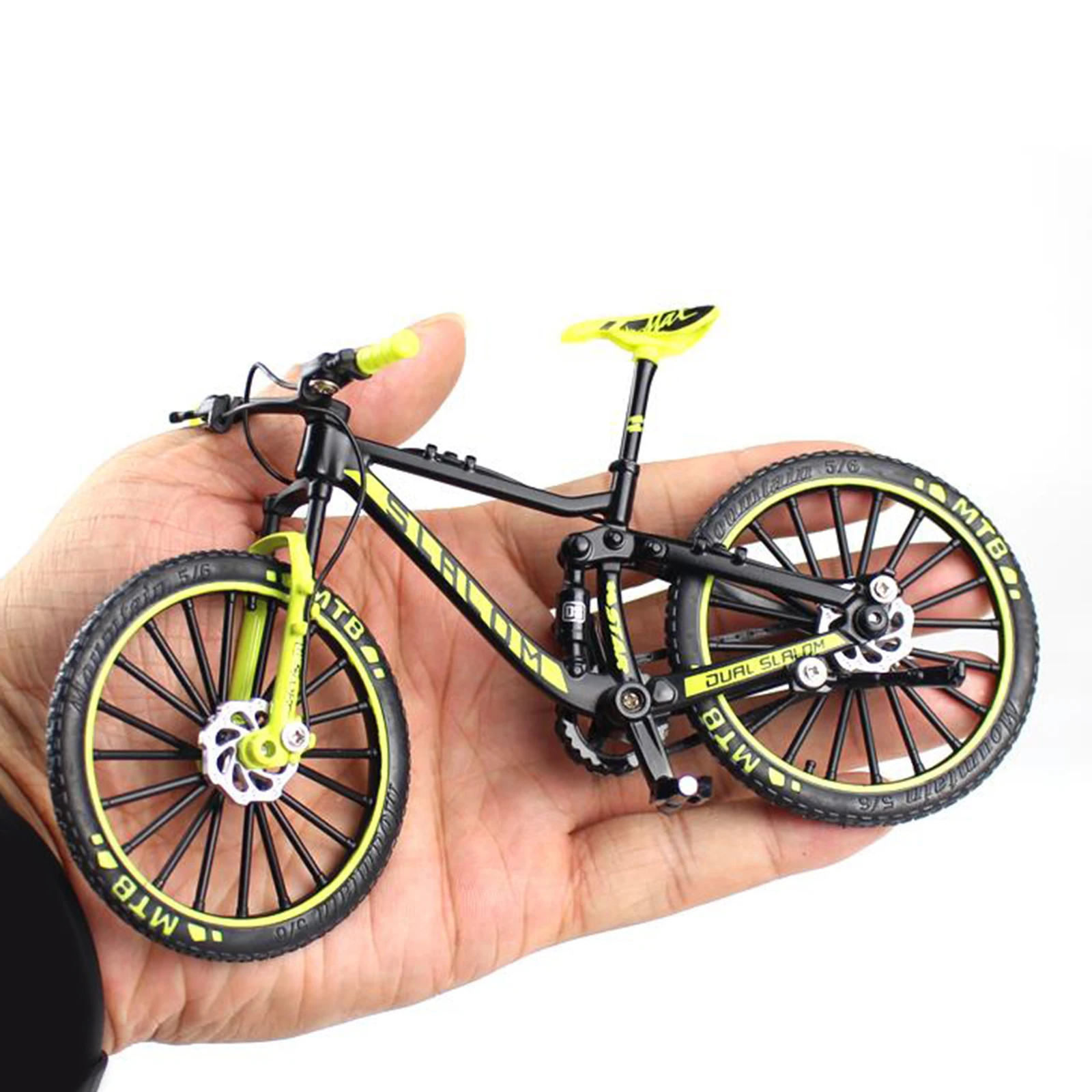 Mini Mountain Bicycle Model Finger Bike Model 1:10 3D Vehicle Model Boy Toys