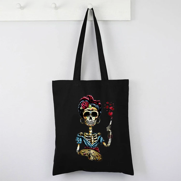 Skeleton Woman Tshirts Skull Day of The Dead Graphic T Shirts Mexican Heritage Flowers Black Tops Casual Kawaii Clothes red t shirt