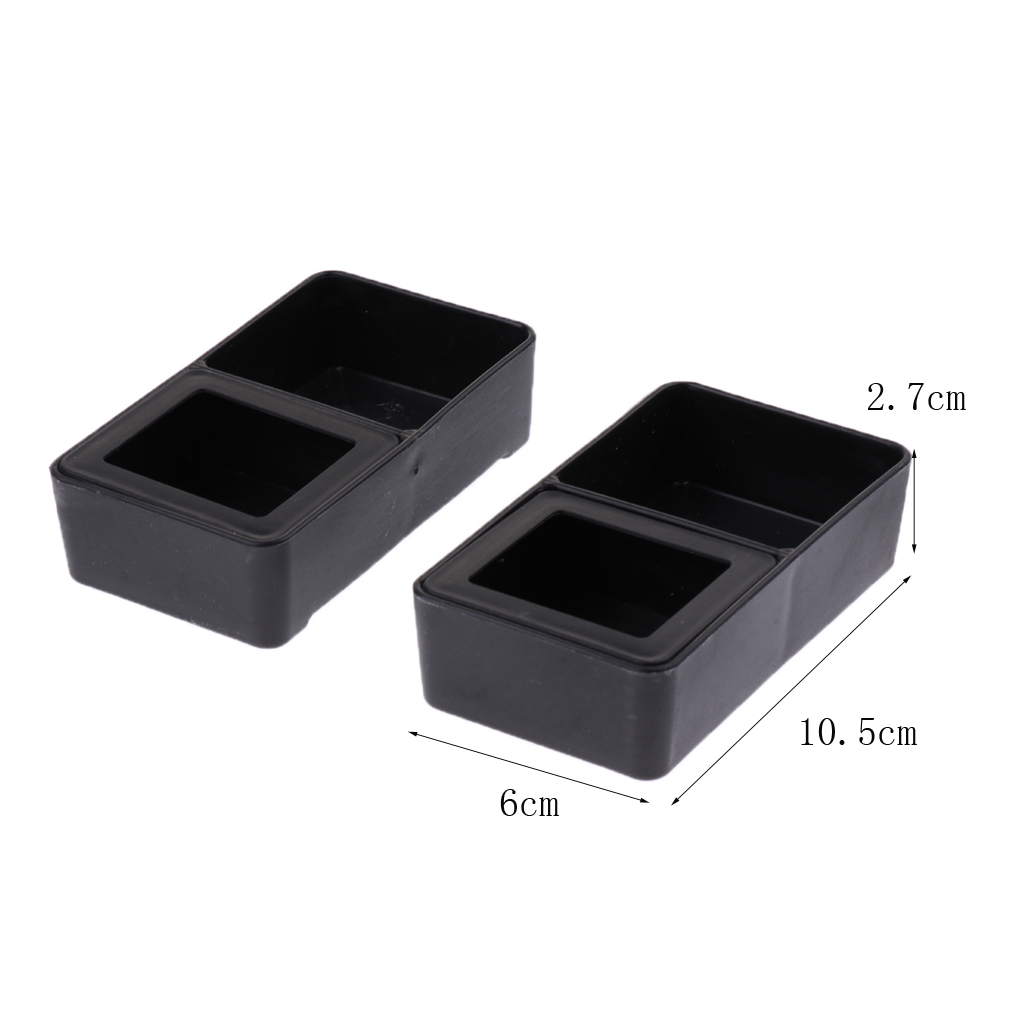 2 pcs Food Water Feeding Double Box Turtle Basin Reptile Feeder Box Insect Breeding Container