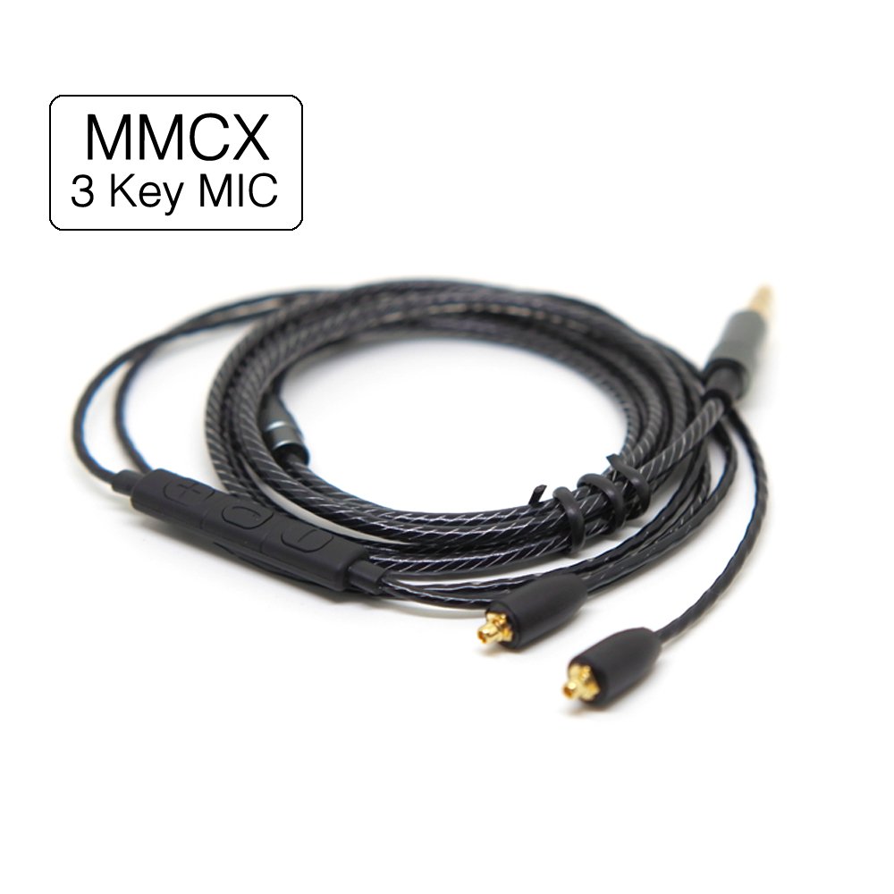 OFC Replacement MMCX Aux Cable Extension Cord For Shure Aonic 3 4 5 215 Headphones Earphones