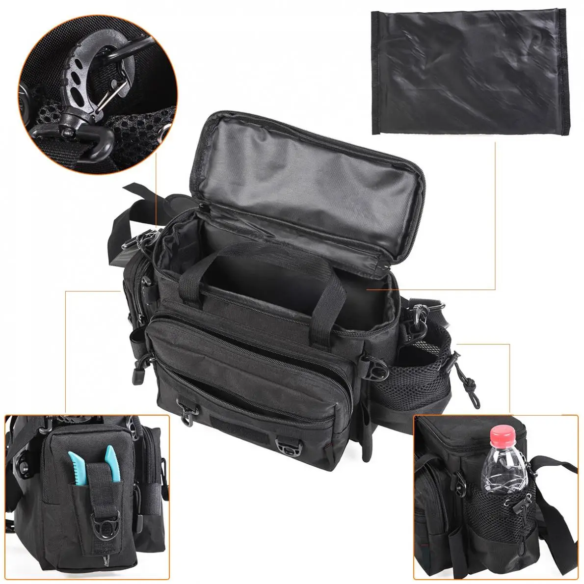 Portable Multifunction Oxford Cloth Fishing Tackle Backpack Photography Bag UK 