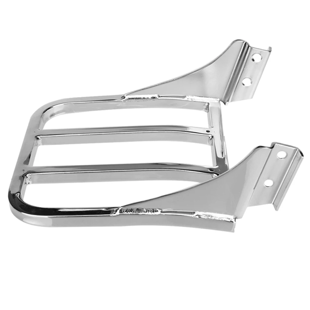 Motorcycle Sissy Bar Luggage Rack Tail Box Saddlebag Shelf Fit for