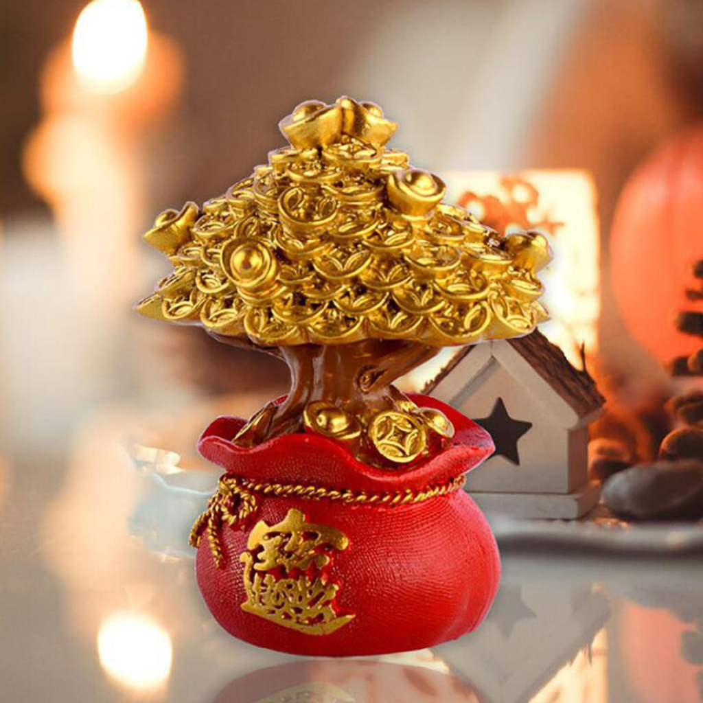 Money Tree Ornament ortune Trees Feng Shui Shop Car LUCKY Wealth Gift