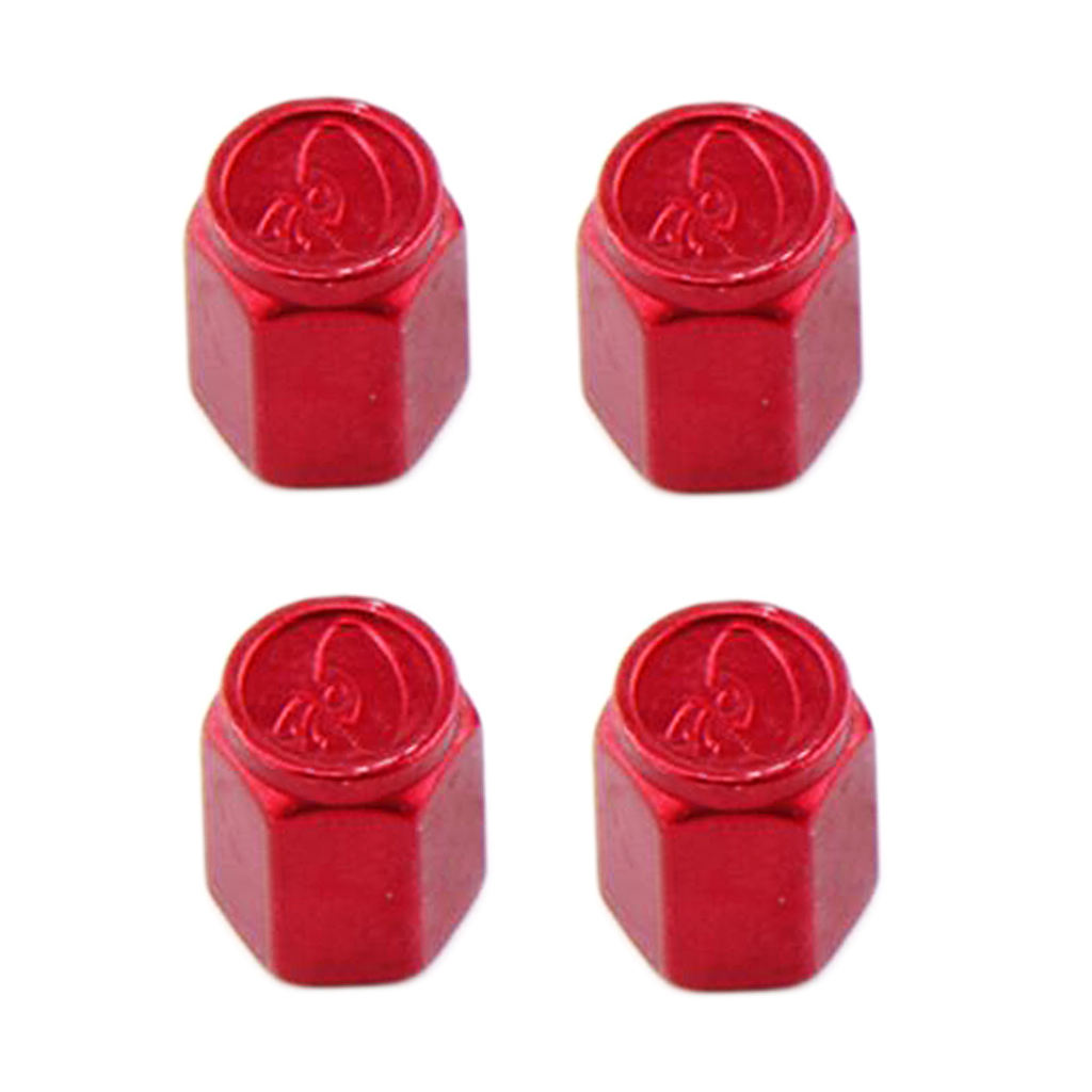 4 Pieces Alloy Tire Stem Valve Caps Dust Cover for Car Motorcross ATV - Red