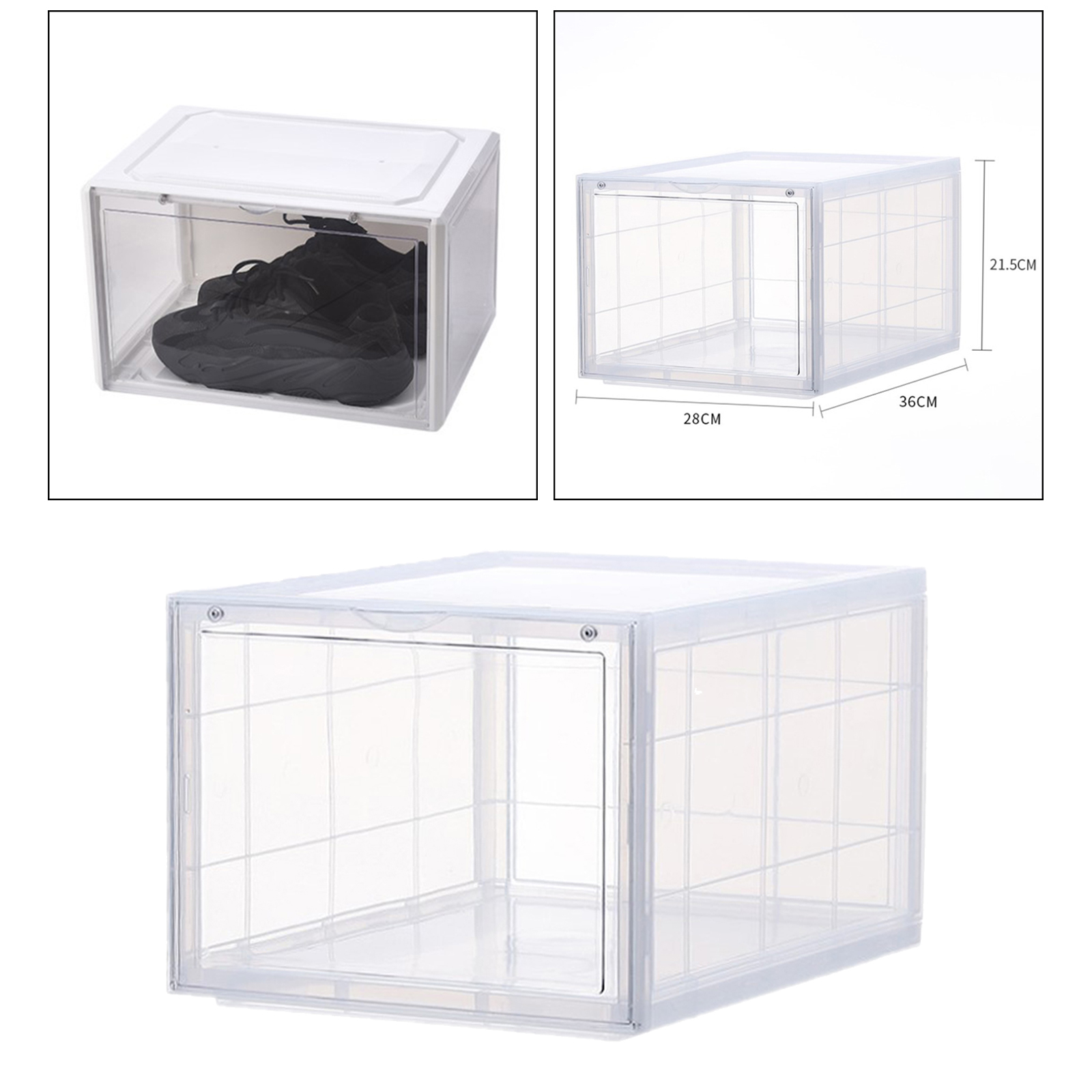 Plastic Shoes Case Thickened Transparent Drawer Case Shoe Boxes Stackable Box Shoe Organizer Shoebox