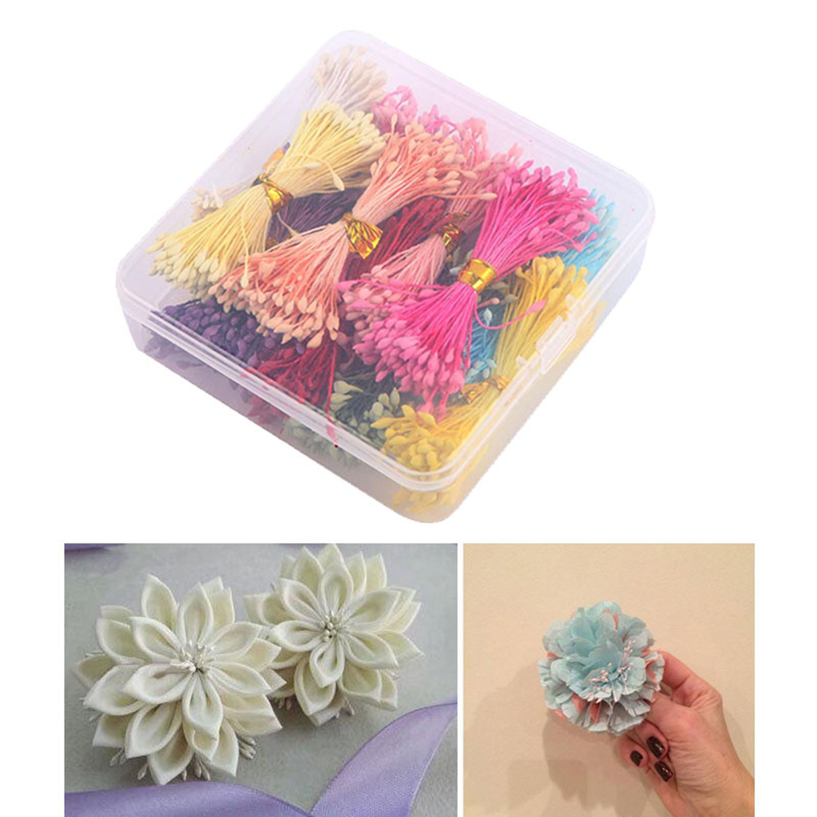 1100pcs 1mm 60mm Artificial Pearl Flower Stamens Pearl Double Heads for Foamiran Art Flower Multicolor Wedding Craft Decoration