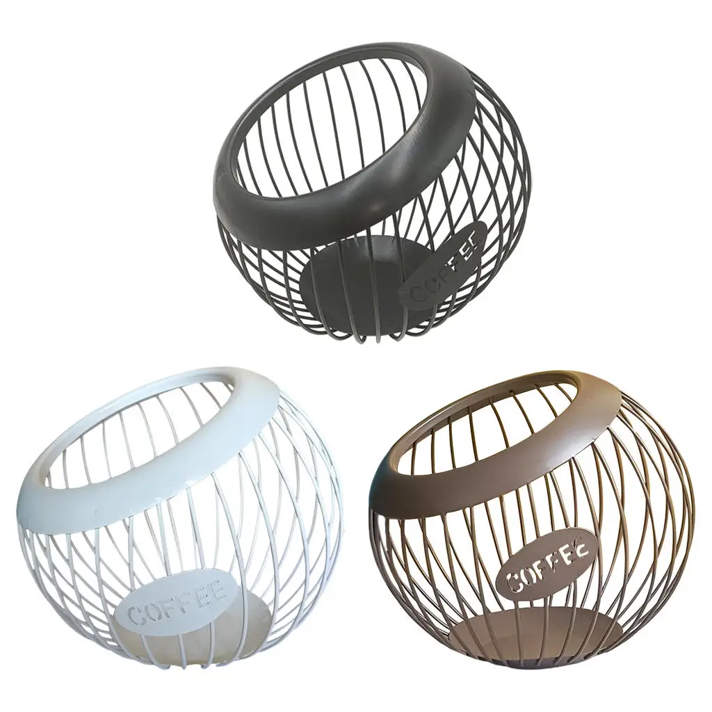 Multi-Use Coffee Pod Storage Large Capacity Iron Nest Shape Display Stand Coffee Capsule Storage Basket Save Space Coffee Bar