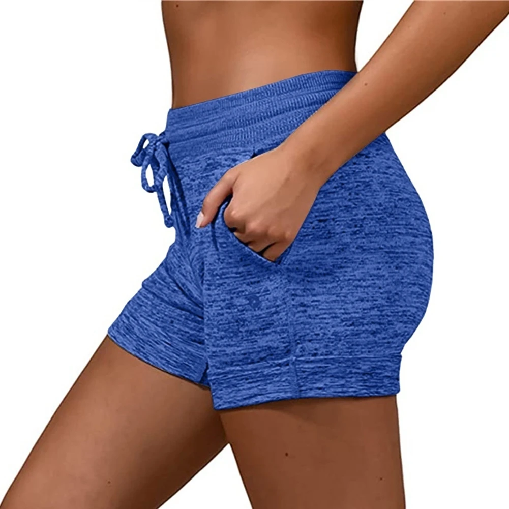 Women´s Shorts Ladies Summer Casual Females Sports Shorts Lace-up Run Bike Loose Pockets Solid Shorts 2021 Hot