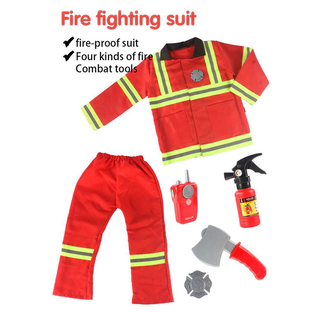 Kids Fireman Costume Toy for Kids,Boys,Girls, Toddlers Firefighter Accessories Firefighter Costume Kids Gifts