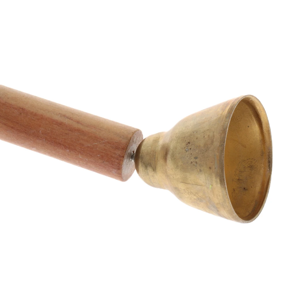 2xOrff Instrument Wooden Hand-held Jingle Bell Kids Baby Sounding Toy