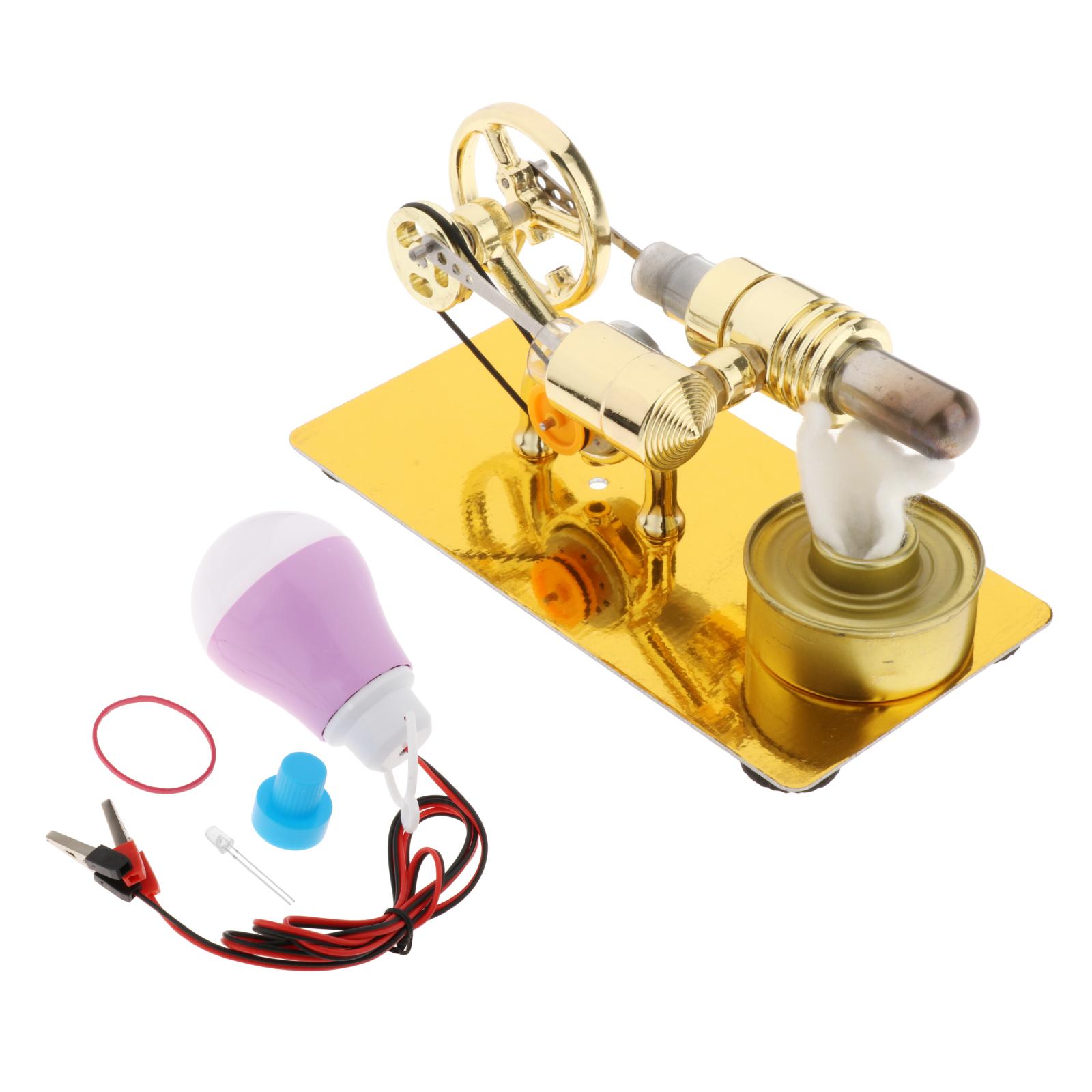 Stirling Engine Generator Motor Model Kit Physics Steam Heat Educational Toy for Kids Adult