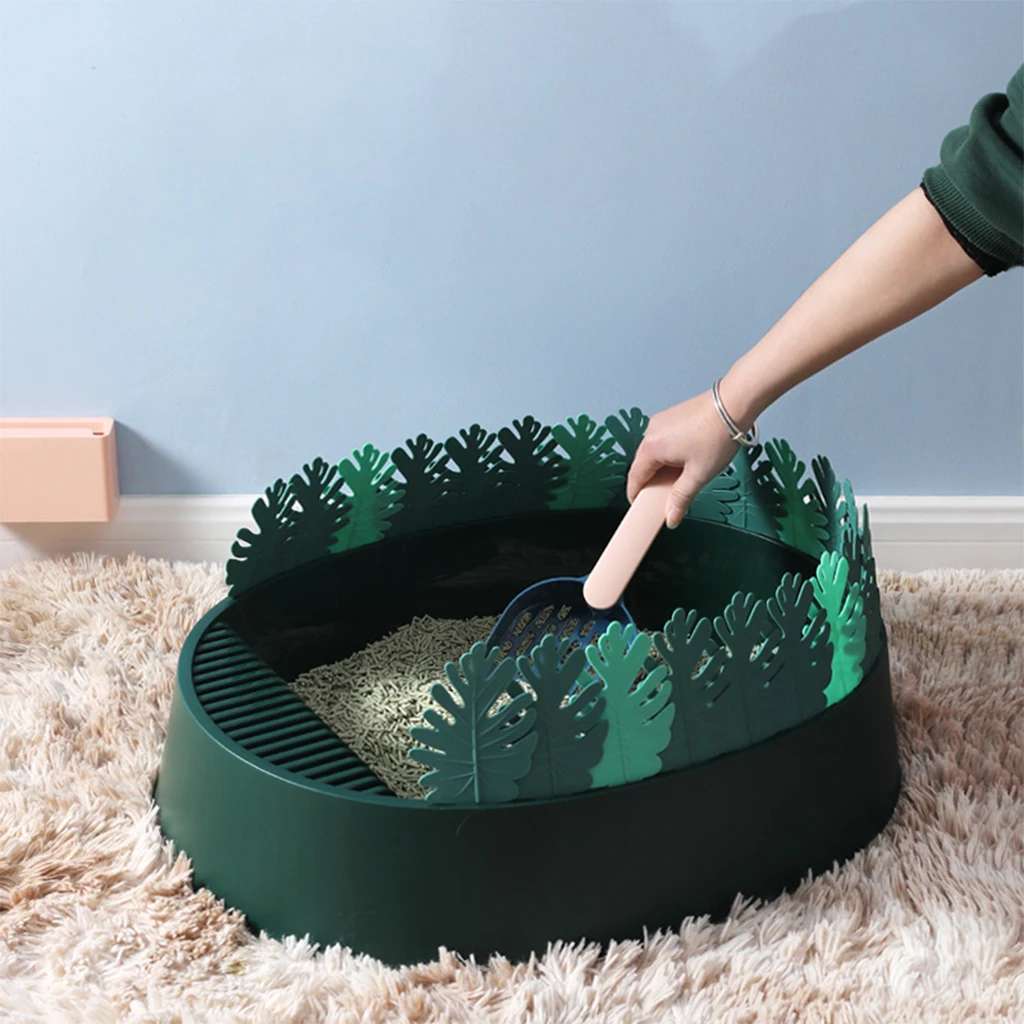 Cat Litter Box Sand Box semi-closed Cat Litter Box Toilet PP Cat Litter Box Anti-Splash Cat Toilet Garden Pet Supplies