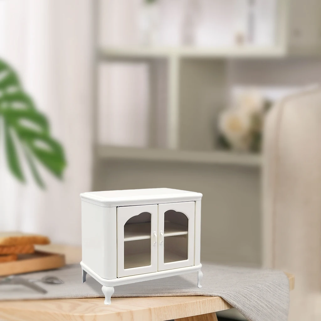 6th Doll House White Cabinet Cupboard Kitchen Furniture Decorative Toys