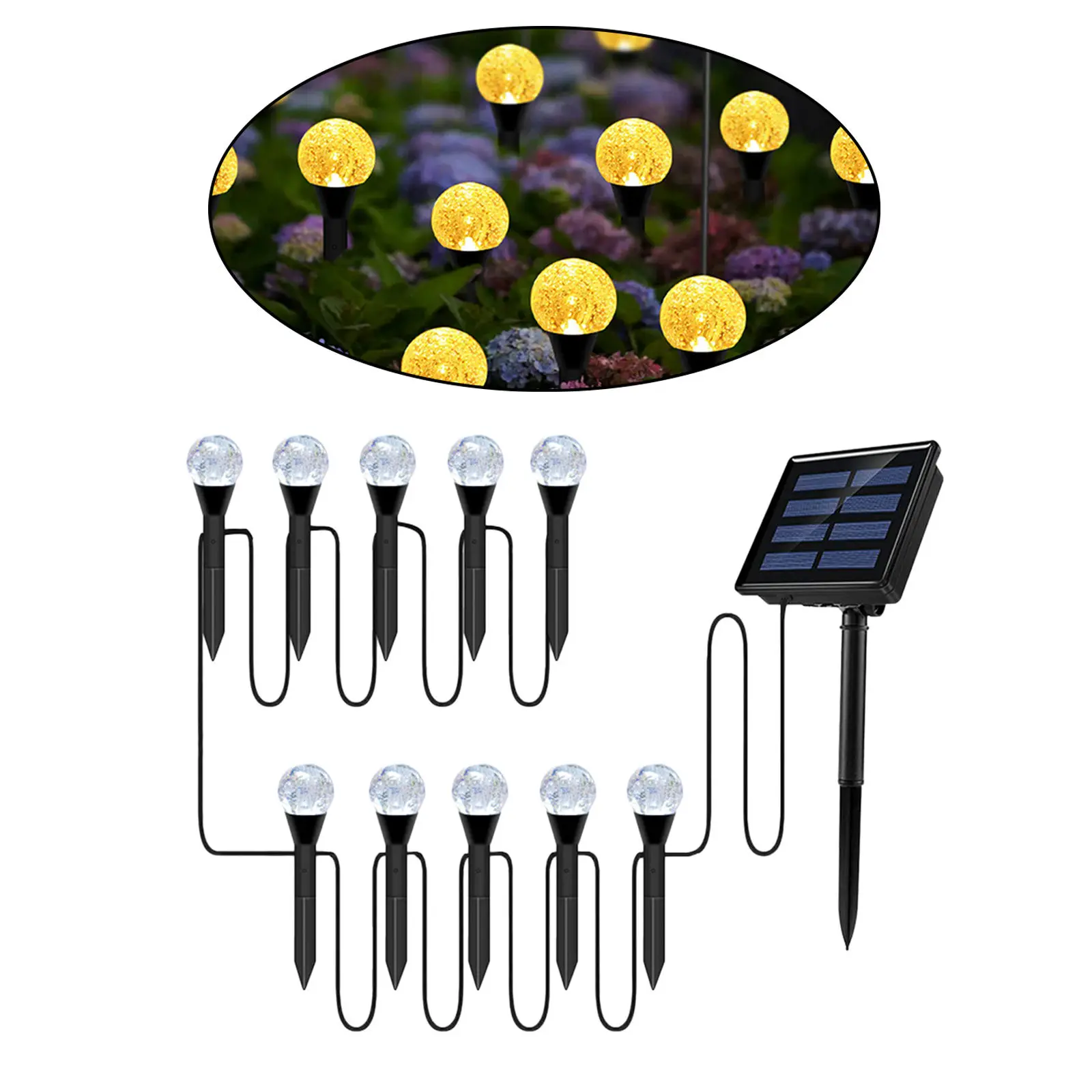 Waterproof Outdoor Solar Powered Light Garden Led Lights Garden Stake for Yard Lawn Pathway Patio Walkway Landscape