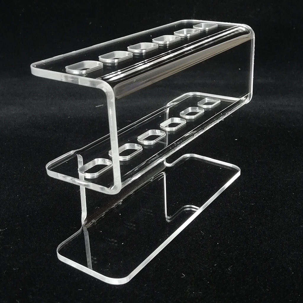 Clear Eyelashes Tweezers Holder Bathroom Tabletop Display Stand 135x40x80mm