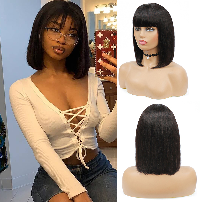 para mulheres brasileiras não remy bob peruca de cabelo humano ijoy