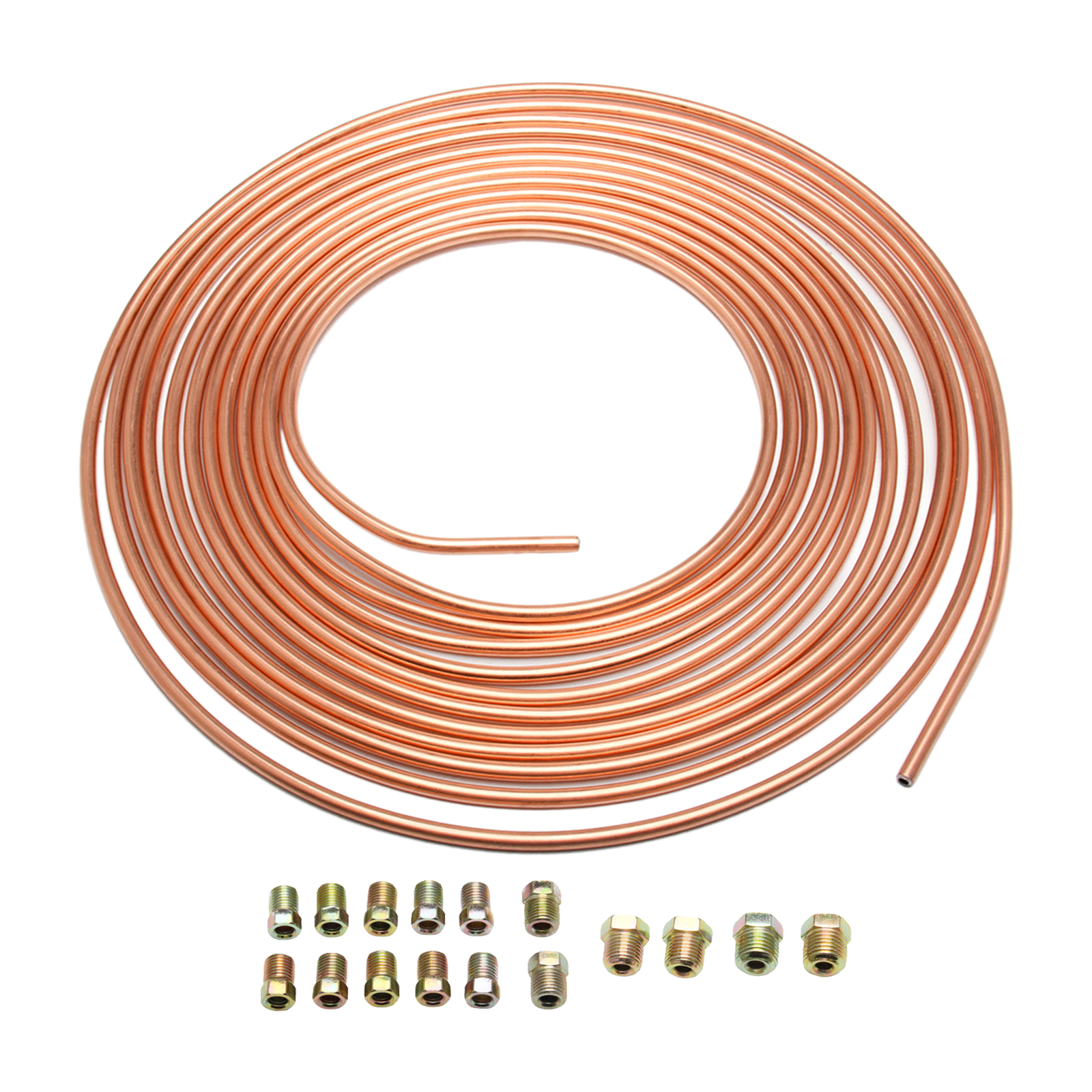 25ft Brake Line Tubing Coil Roll All Size Fittings Corrosion Resistance