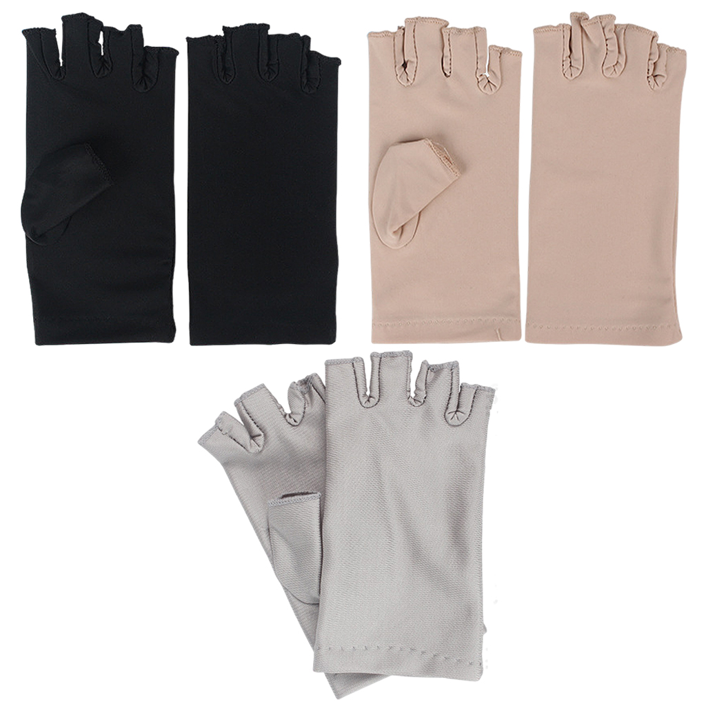 UV Shield Glove Gel Manicures Glove Anti UV Fingerless Gloves Protect Hands from UV Light Lamp Manicure Dryer