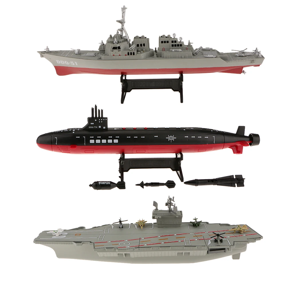 Plastic US Navy  Marine Warship 1/350 Model Boat Collectible