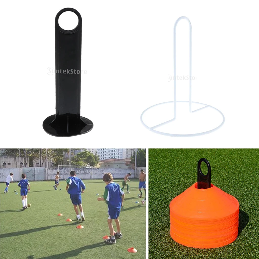 Portable Soccer Cone Holder Discs Plates Support Rack Bracket Stand Plastic 