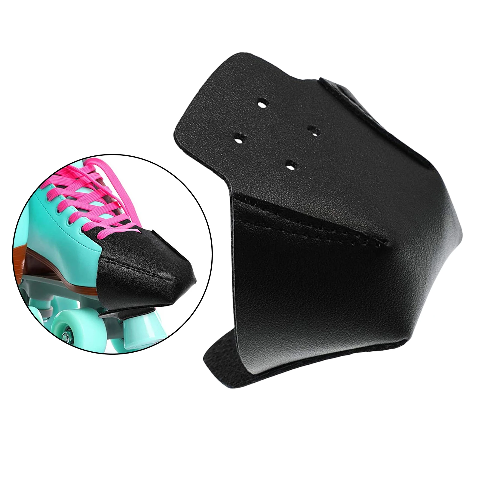 Universal Toe  Guards Protectors PU Leather Roller Skate  Protectors With 4 Hole Toe  Guard Protectors For Roller Skate
