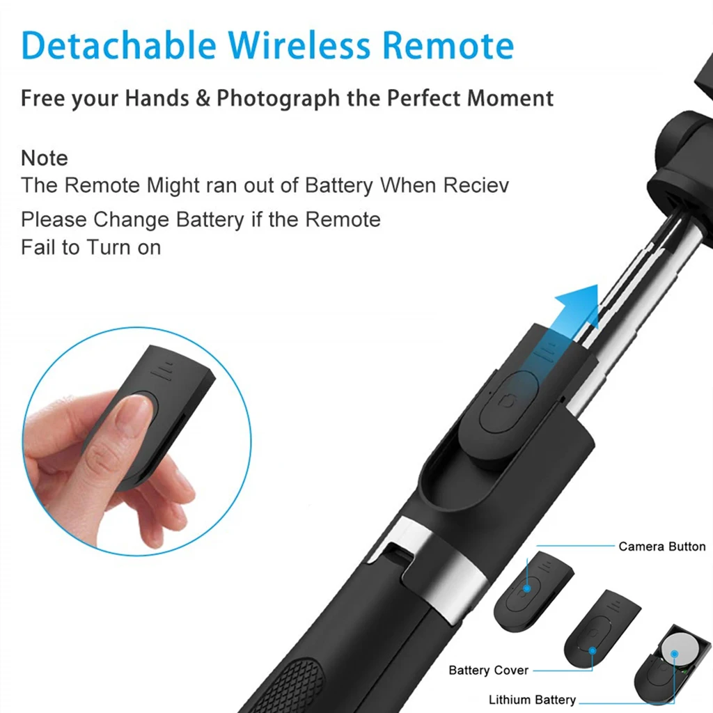 Mini 3 In 1 Selfie Stick Tripod With Bluetooth Remote Shutter Extendable Selfie Tripod Cell Phones Tripod Stand Universal