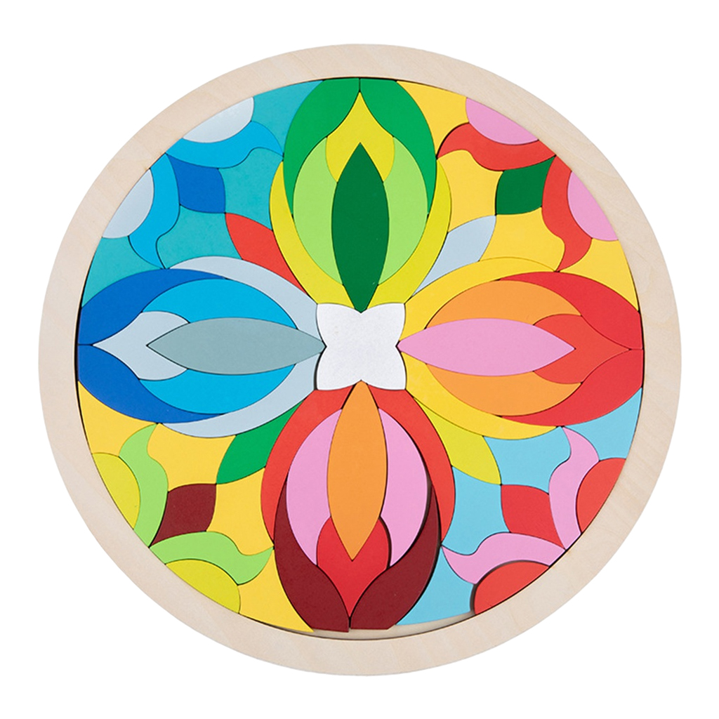 Colorful Wooden Tangram Blocks Set Classic Geometric Shape Puzzles Jigsaw