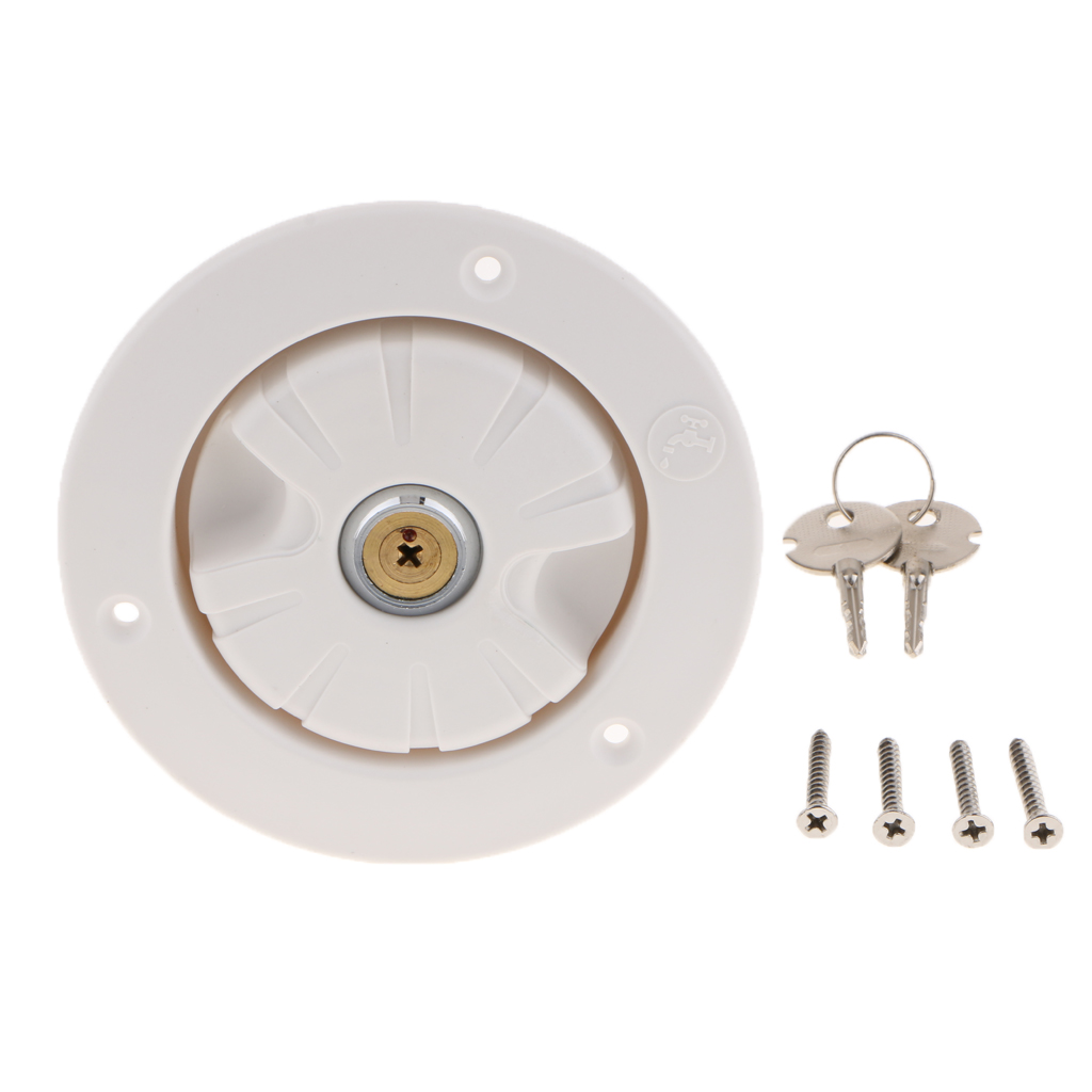 Universal Water Tank Filler Plate & Twist  with Keys 38mm for RV Trailer