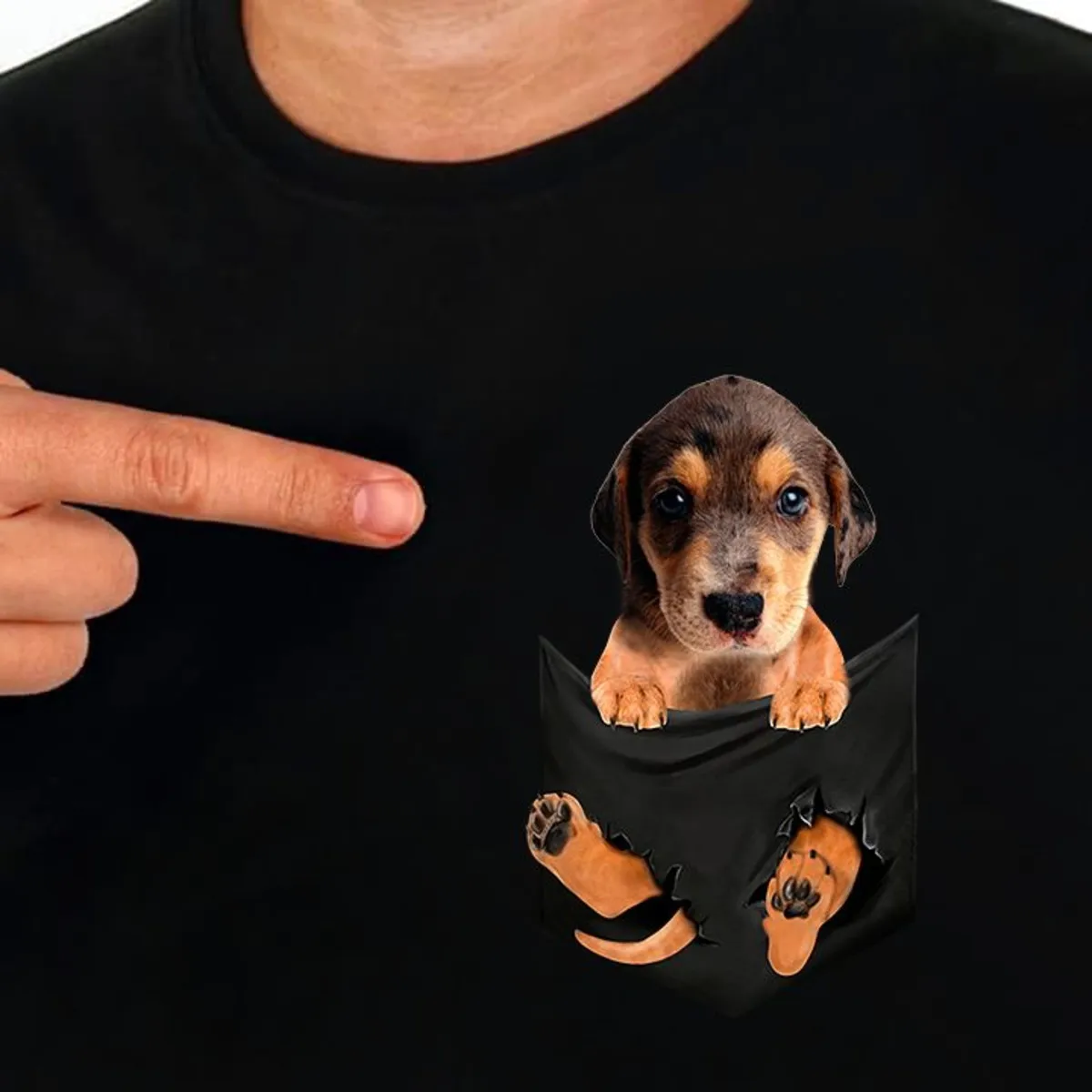 camiseta de algodão camiseta masculina com estampa fofa shih tzu unissex de manga curta preta