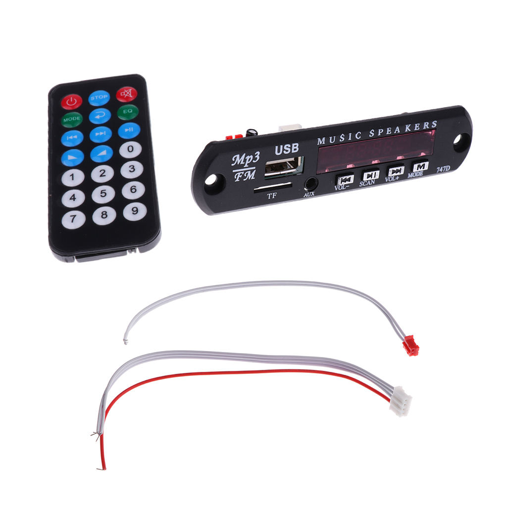 Wireless Car MP3 Decoder Audio Module 12V USB SD MMC Radio with Remote Control