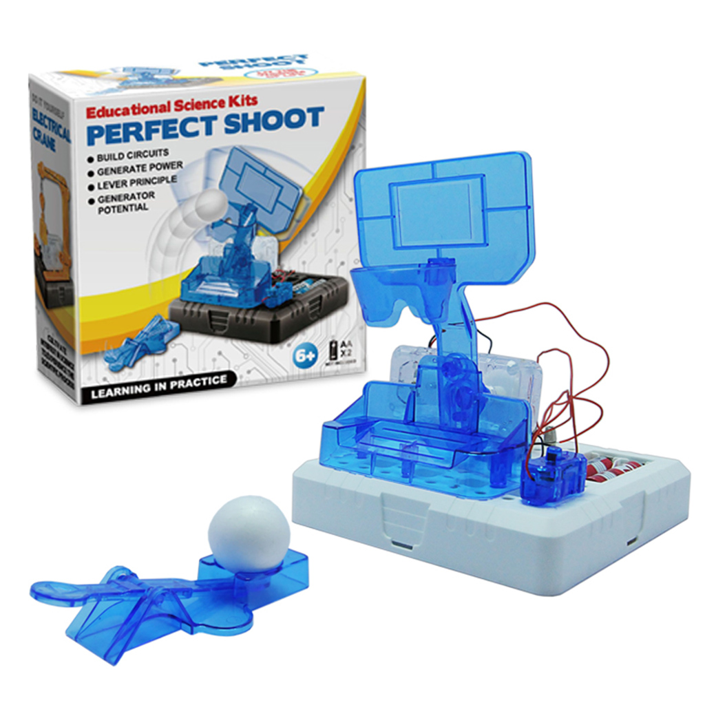 Plastic Electronic Circuits Building Kits Shooting Basketball Set Kids Toy