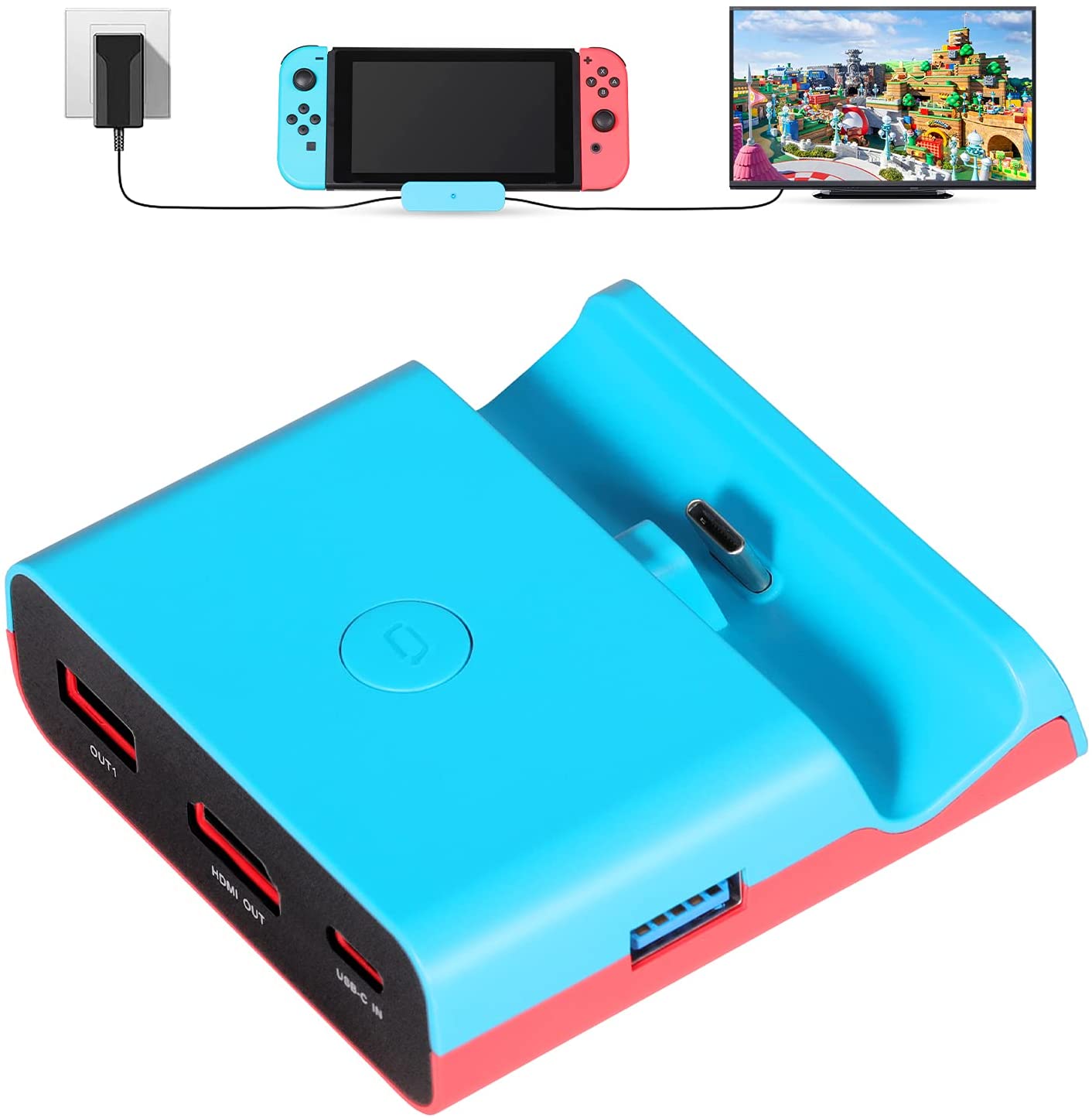 interruptor doca para nintendo switch oled modelo tv interruptor docking station com hdmi usb usb porto hdmi