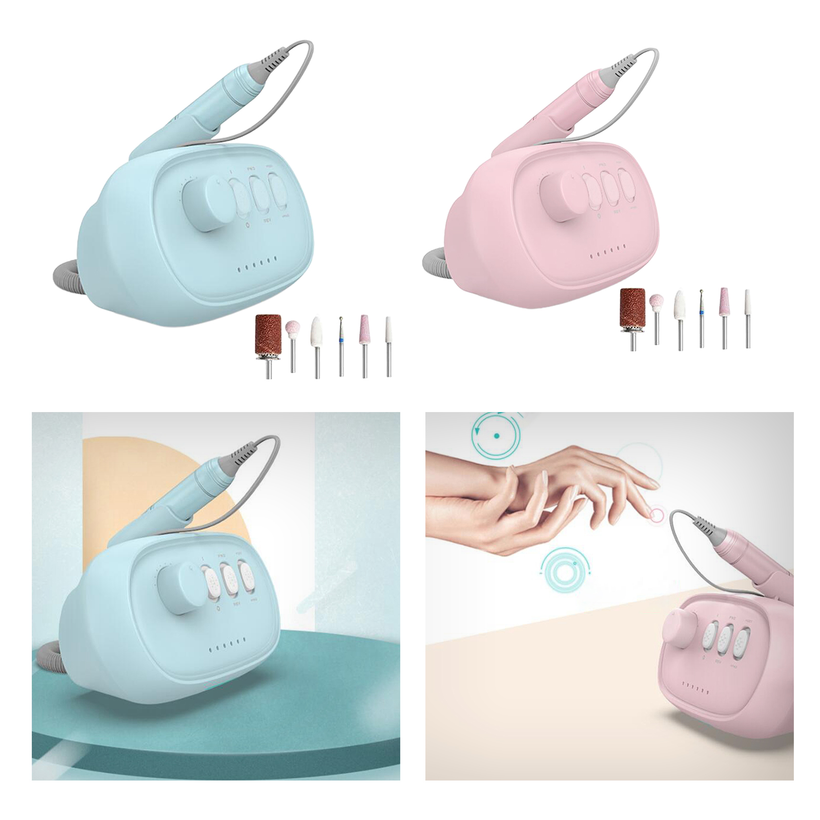 Máquina de Broca Ferramenta da Arte do Prego Portátil Elétrica Unha Polonês Broca Conjunto Manicure Pedicure Polidor 1 polonês broca conjunto manicure pedicure polidor ferramenta da arte do prego