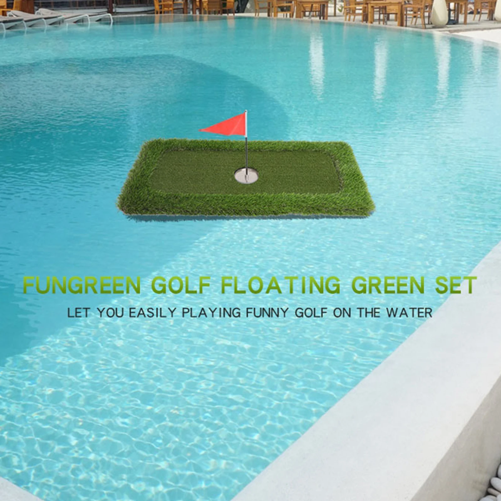 Floating Golf Green Golf Outdoor Practice Artificial Grass Turf Golf Putting Mat Outdoor Indoor Training Pad for Swimming Pool