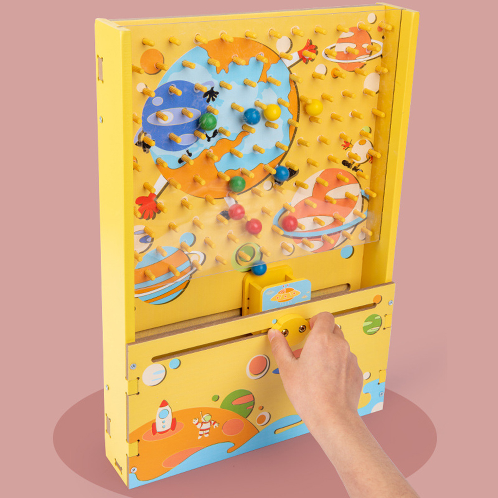 Wooden Catching Bead Games Hand-eye Coordination Toy for Kids Catch Ball Set