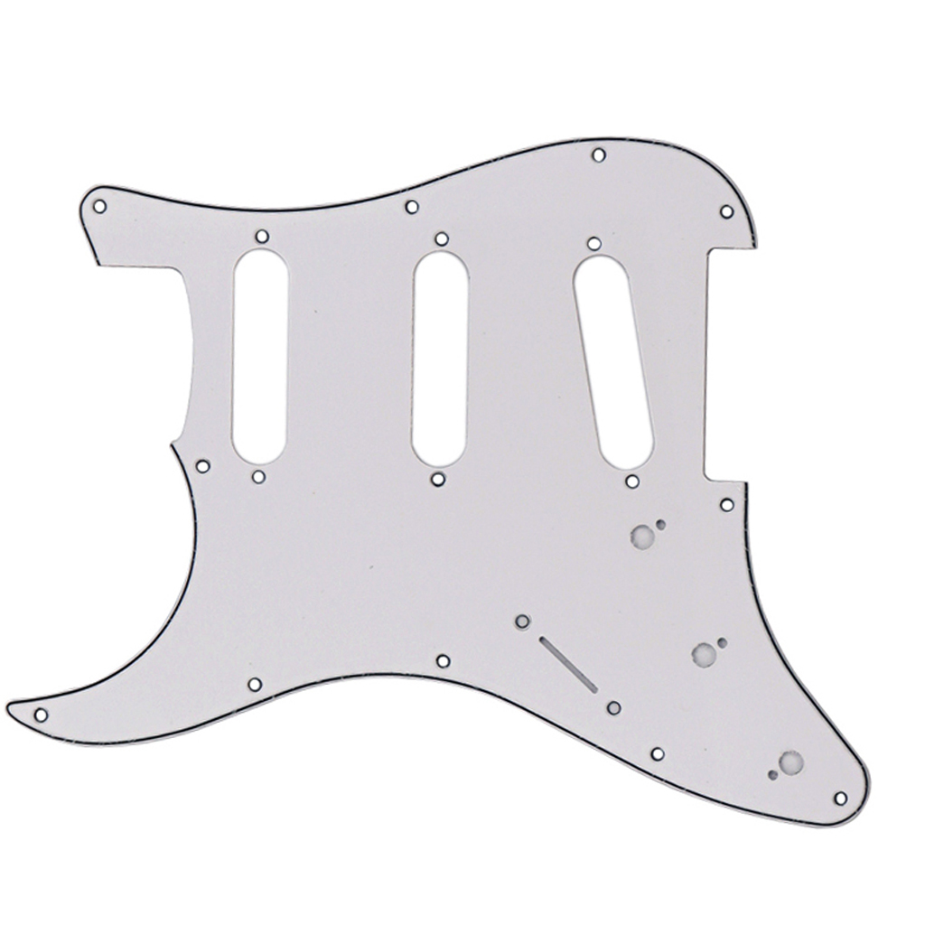 PVC 3ply Electric Guitar Scratch Plate Left Hand Musical Instrument Accessory