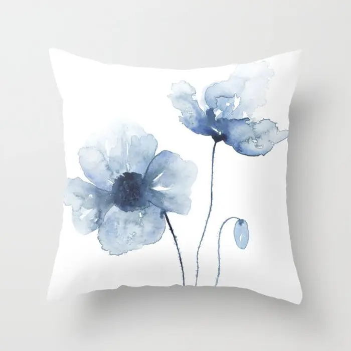 blue-watercolor-poppies-pillow