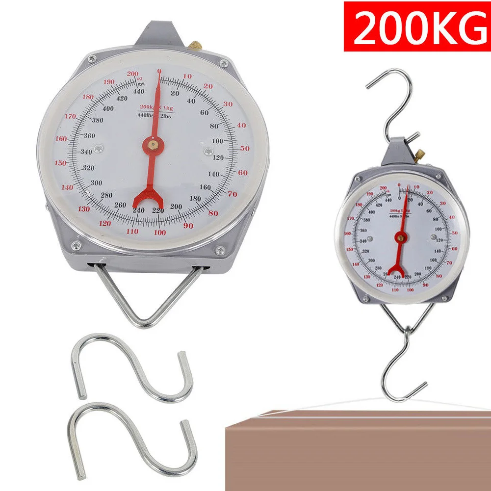 Alloy Quality 200kg Heavy Hanging Weighing Scales Mechanial with Hook Fishing 