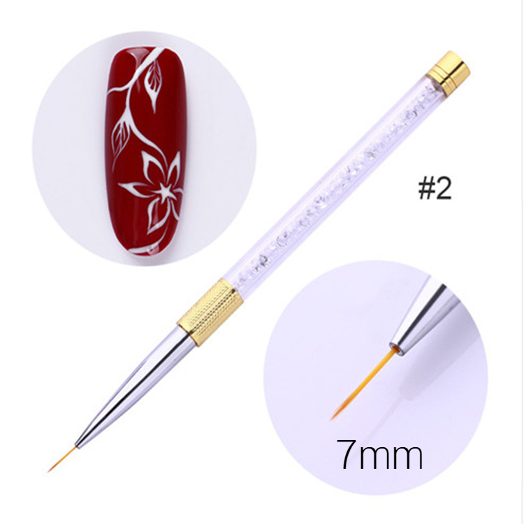 Description Picture 5 of itemClearance! 1/3Pcs Acrylic Nail Art Liner Brush Set 3D Tips Manicure Ultra-thin Line Drawing Pen UV Gel Brushes Painting Tools