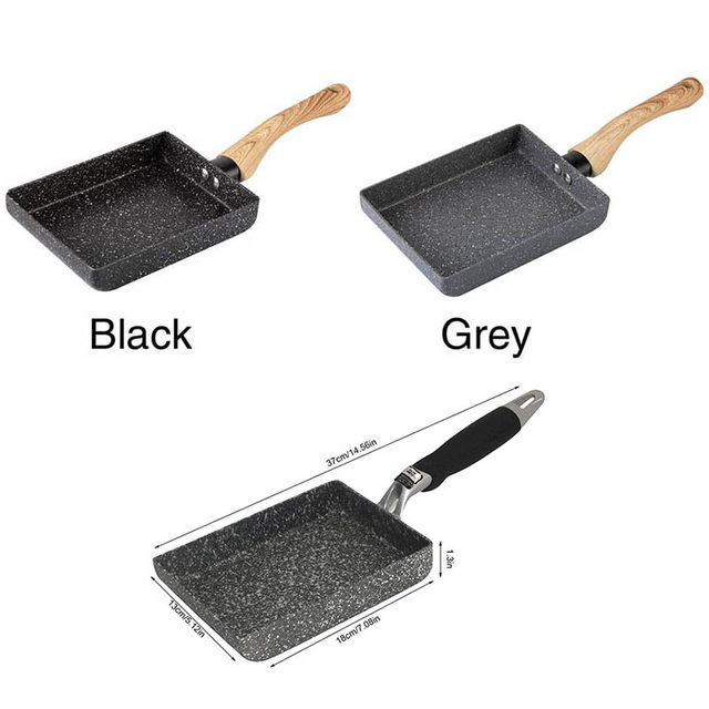 Japanese Mini Rectangle Small Frying Pan Okja Burn Non-Stick Pan Medical  Stone Pan Square Fried Egg Pan Pan Thick Egg Burn