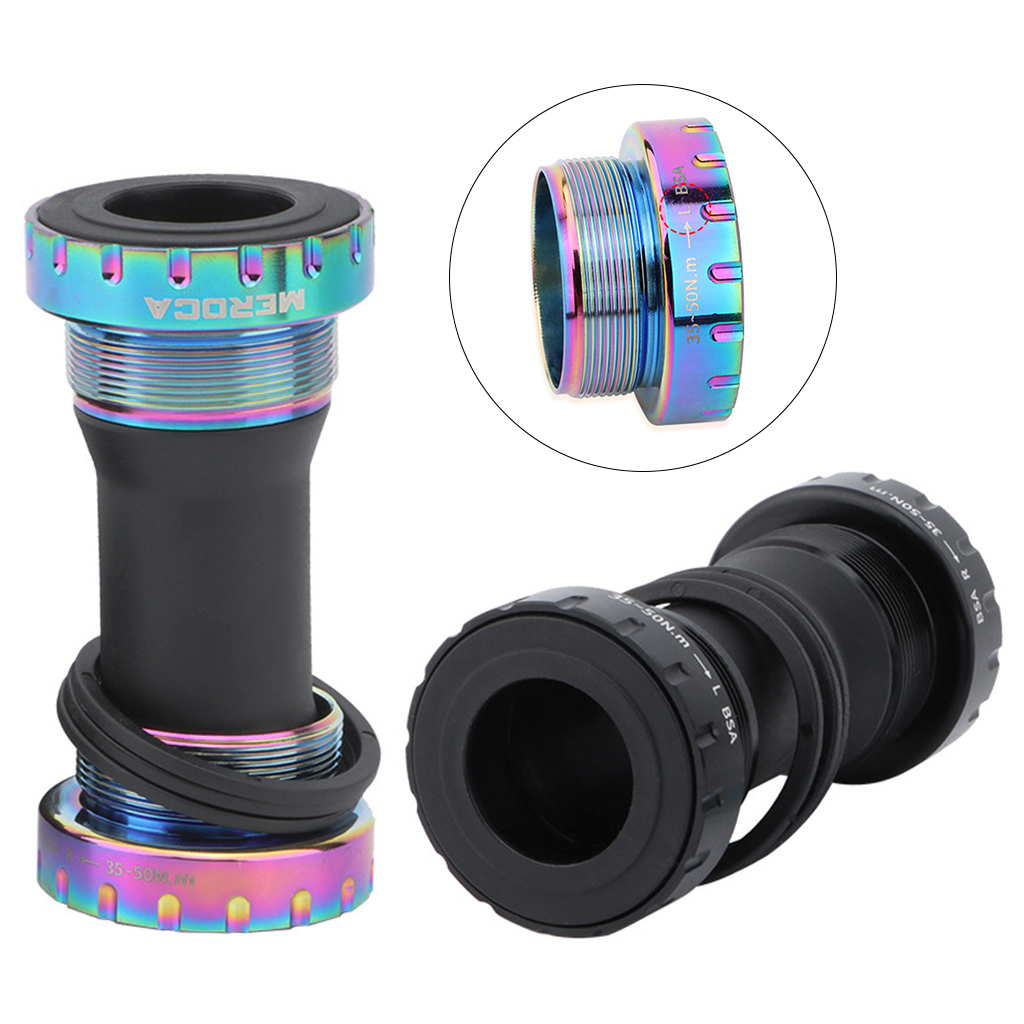 Ultralight Bike Bottom Bracket MTB Road Bike Threaded Integrative Crankset Sealed Bearings BB for 68-73mm Bottom Bracket Shell