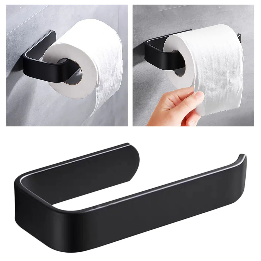 Bathroom Toilet Paper Holder Matte Tissue Paper Roll Holder Wall Mount