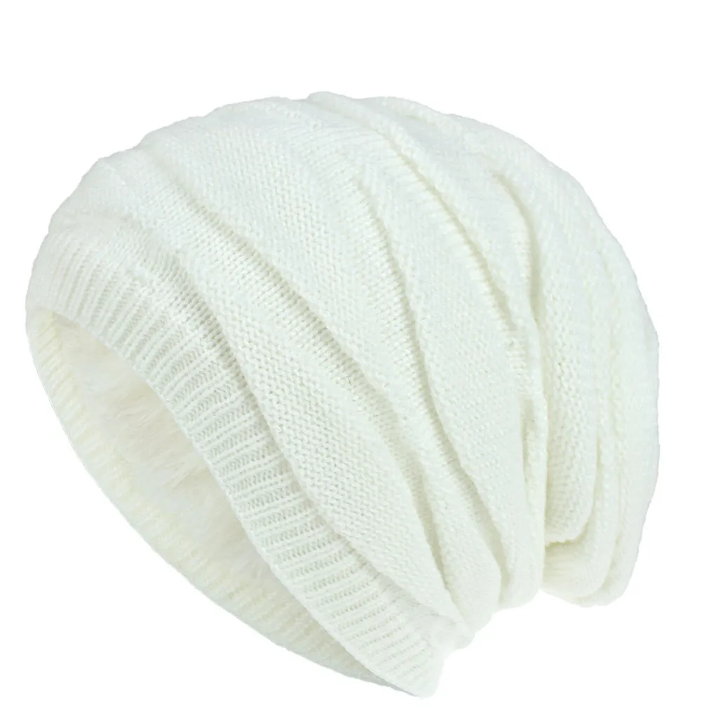 2021 Winter Warm Hats For Women Men Skiing Plush Knitted Winter Cap Beanies Unisex Solid Color Hip-Hop Skullies Beanie Female Ha skullies beanie