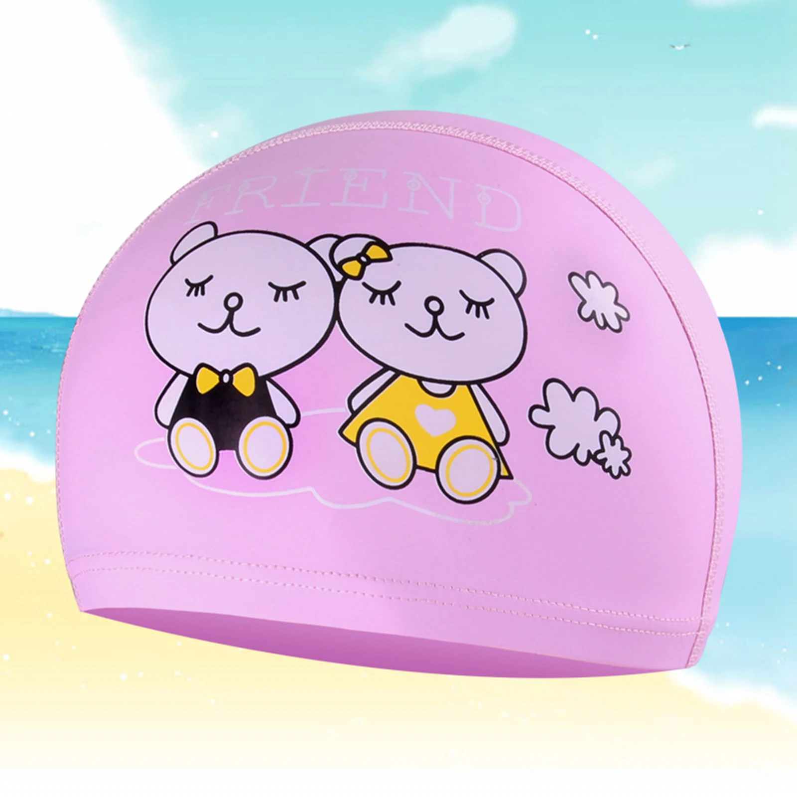 Kids Swim Caps Durable PU Child Swimming Hat 3D Fit Design Age 2-12 Boys Girls Comfortable Fit Children Swimming 