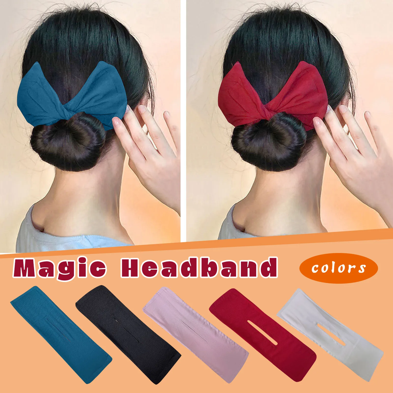bride hair clip Women's Solid Color Disc Hair Band Twist Clip Bow Ball Head Disc Hair Iron Multifunctional Magic Twister Clip Bow Headband #40 goody hair clips