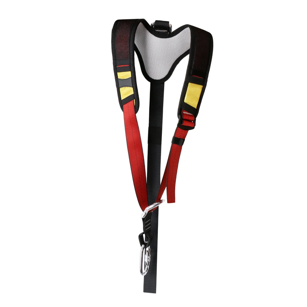 Universal Rock Climbing Arborist Shoulder Strap with Carabiner for Sit Harness - Caving Rock Climbing Rappelling Equip