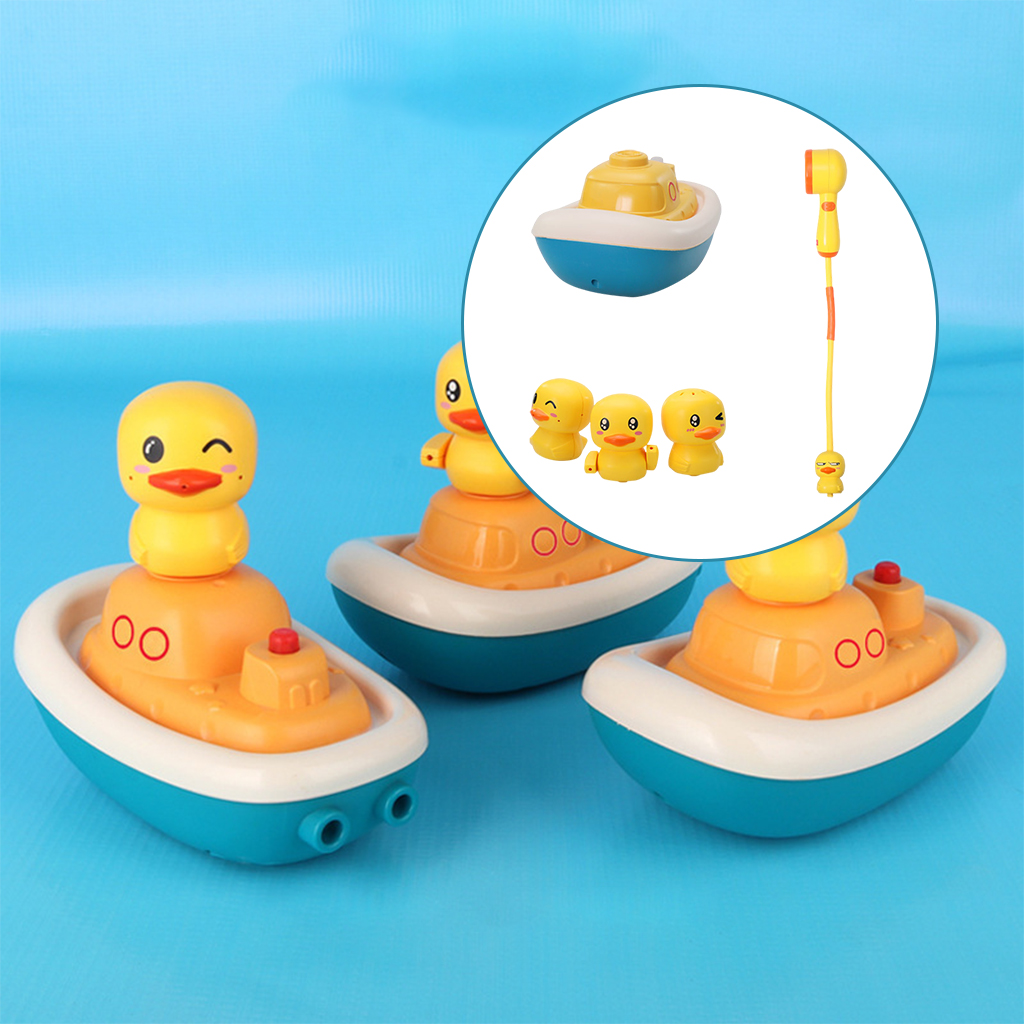 Toddler Baby Electric Duck Water Spray Bath Shower Toys Water Pump Sprinkler, 3 Spraying Modes