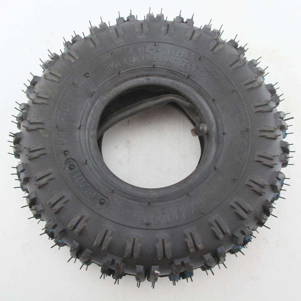 Heavy Duty Rubber 4.10-4 410-4 4.10/3.50-4 Tire and Inner Tube Set for Garden  Snow Blower Go Cart Repair Accessories