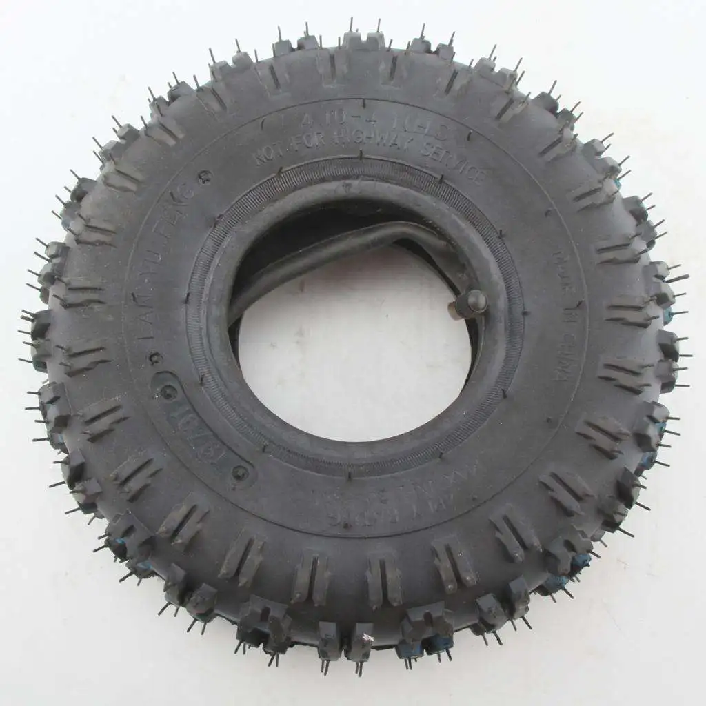 Heavy Duty Rubber 4.10-4 410-4 4.10/3.50-4 Tire and Inner Tube Set for Garden  Snow Blower Go Cart Repair Accessories